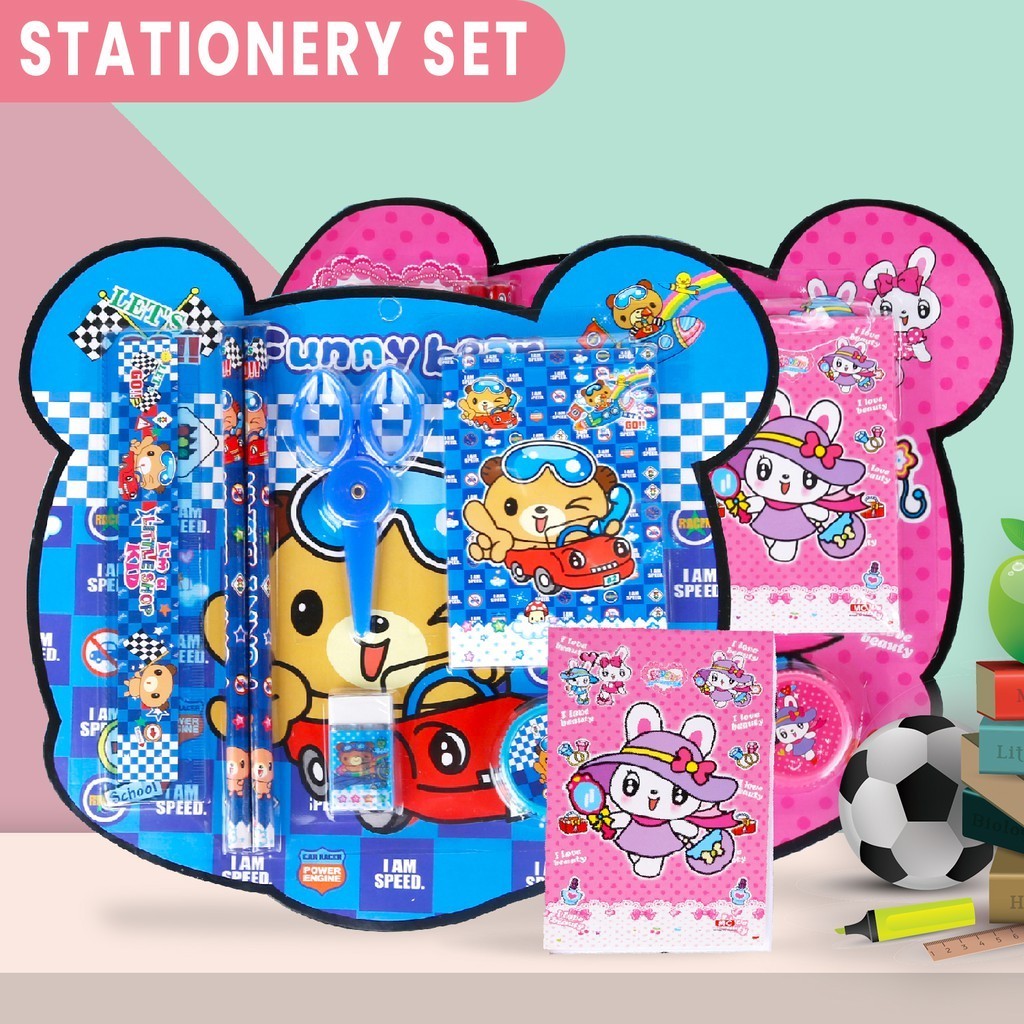 

READY Paket Alat Tulis 6 In 1 WJ-938 Stationery Set Alat Tulis Set Penggaris Pulpen Alat Sekolah