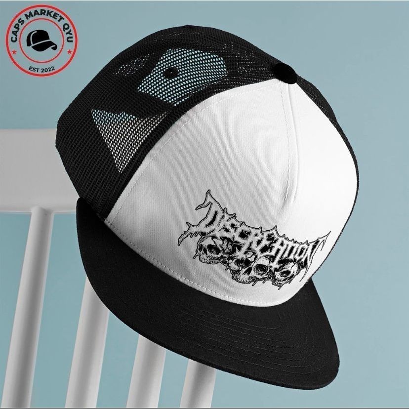 DISCREATION SNAPBACK TOPI BAND METAL TOPI JARING PRIA TOPI DISTRO TOPI METAL SNAPBACK DISTRO