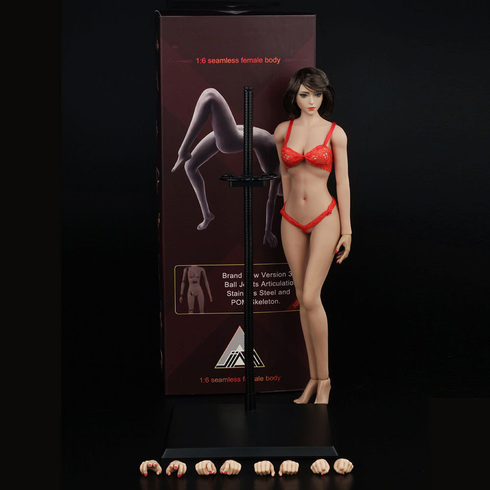 NEW JIAOU DOLL 3.0 JOQ-15C 1/6 Scale Female Body Model Detachable Feet Middle Breasts Pale Suntan Sk