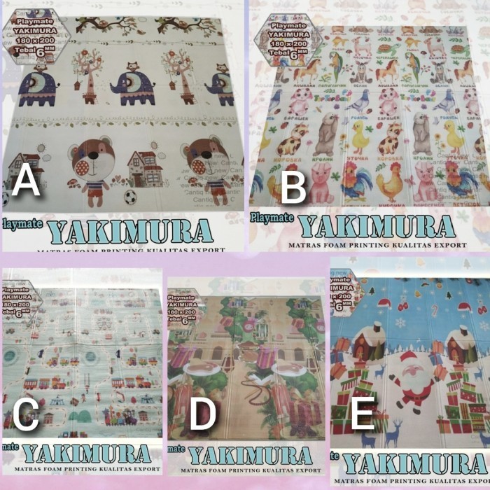 PLAYMAT YAKIMURA 180x200 Playmate Bayi Karpet Lipat Matras Bayi Matras