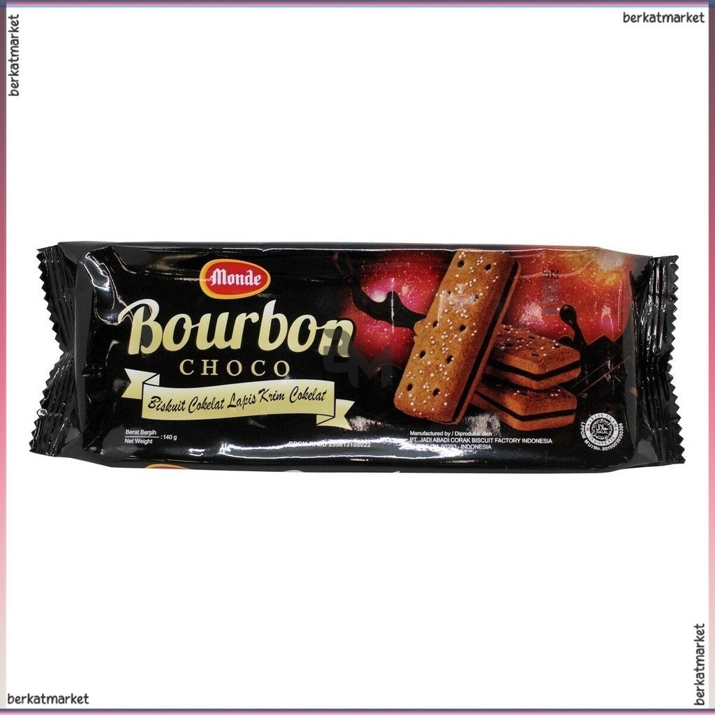 

CHOCO BISCUITS MONDE BOURBON CHOCO 140G BISKUIT KERING RASA COKLAT