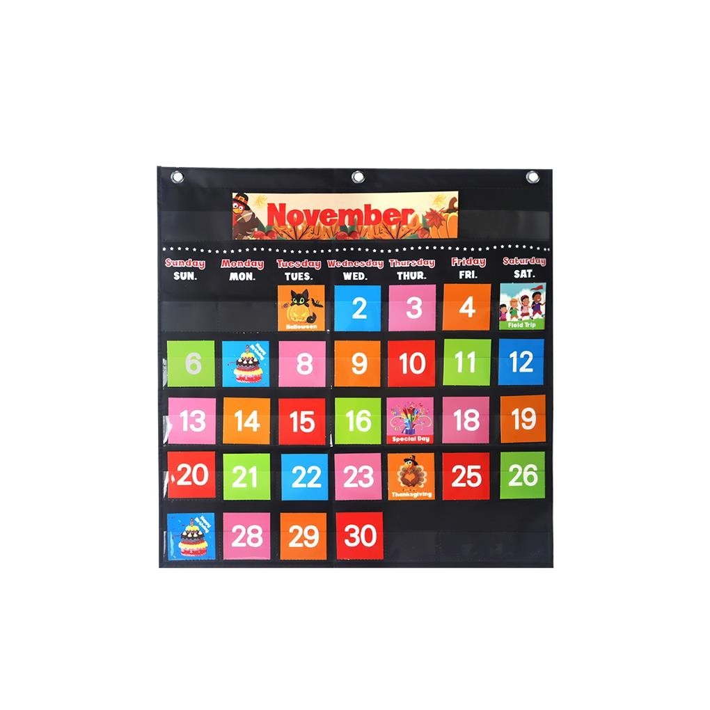 

Calendar Monthly Chart Learning Teaching Aid Tool Scholastic Hanging Bag