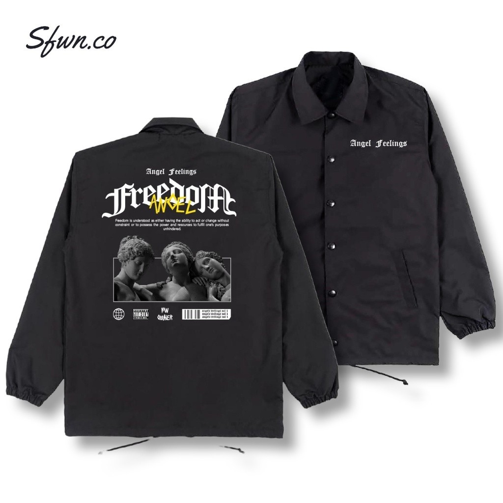 [VLS45] Jaket Coach Patung Fearless - Jaket Coach Pria-Wanita - Jaket Waterproof 