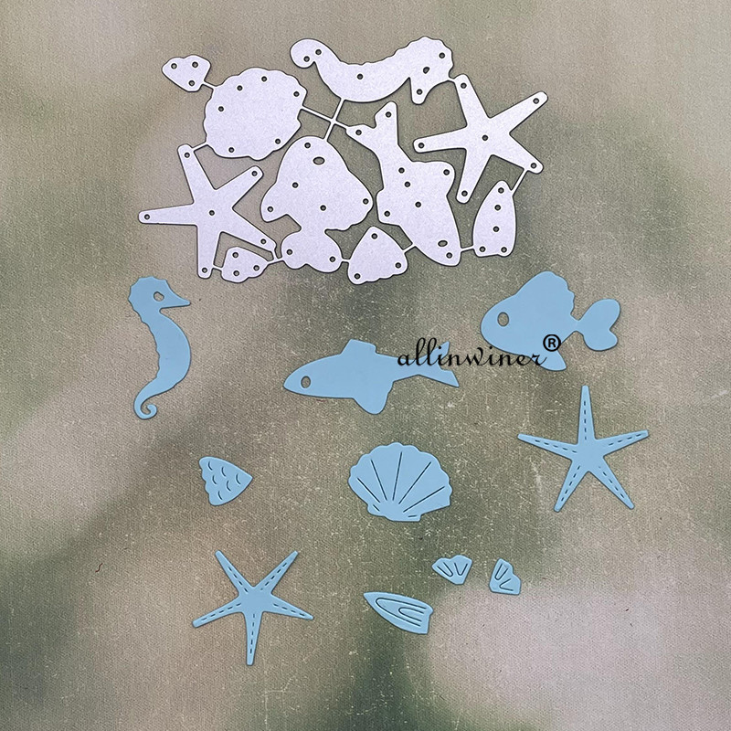 

Marine life decoration Metal Cutting Dies Stencils Die Cut for DIY Scrapbooking Album Paper Card Embossing