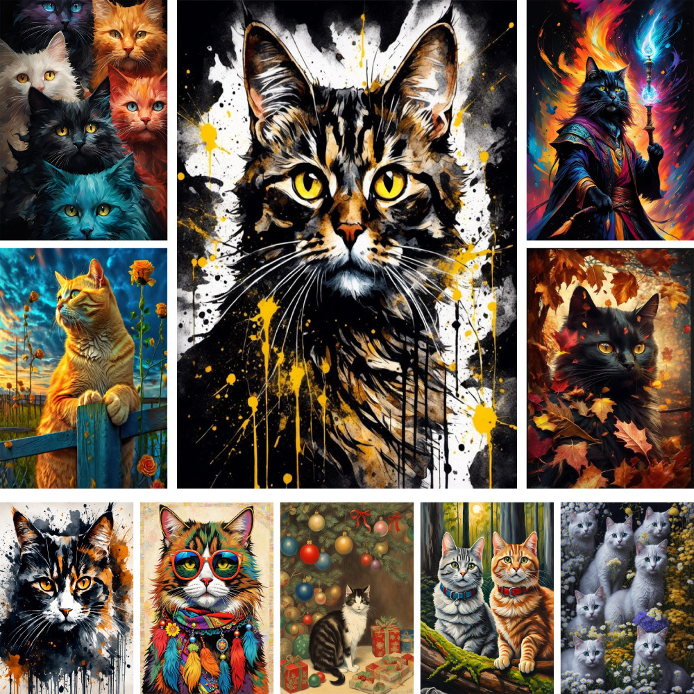 

Animal Pet Cat Painting By Number Acrylic Paint Craft Kit For Adults Home Decor Mother's Gift Wholesale Free Shipping 2023 NEW