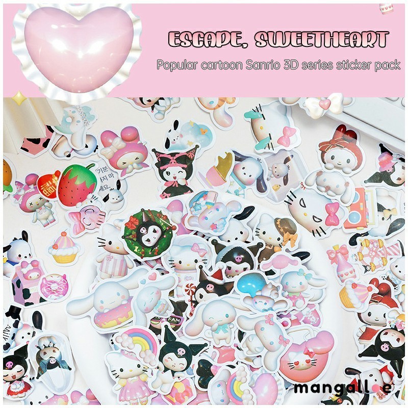 

【COD】 Sanrio 3D Stiker Lucu Stiker Buku Besar Buku Harian Bahan Dekoratif Bahan Dekoratif Cangkir Air MG