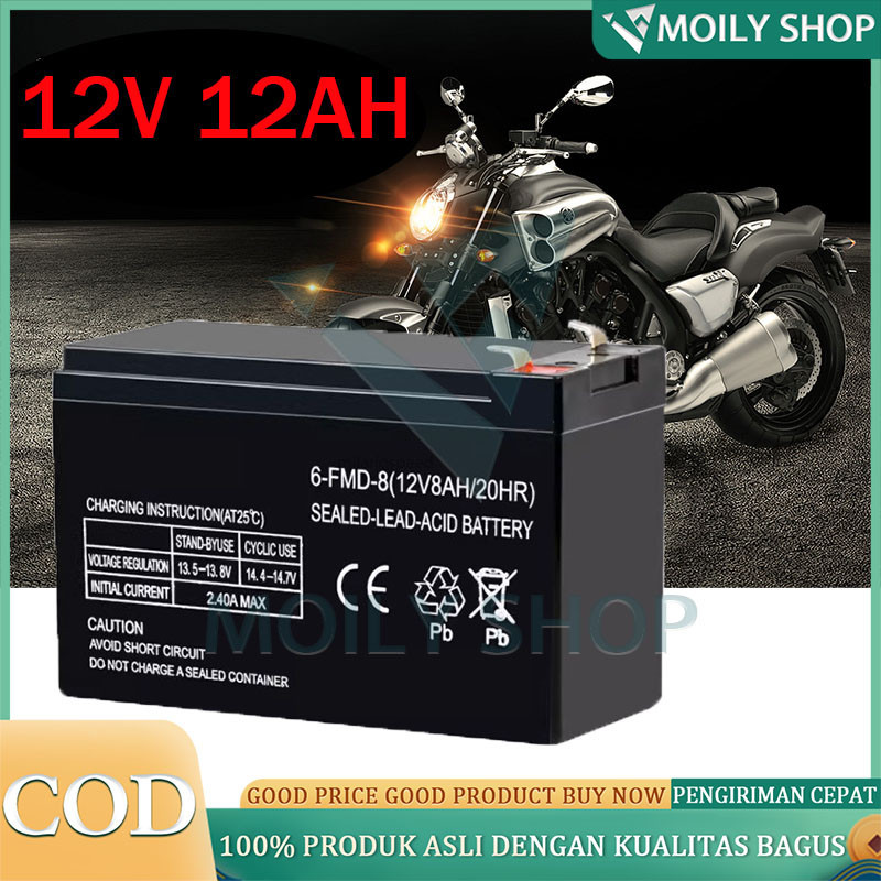 Aki Kering Sprayer Elektrik 12V 12AH / 12V 8AH Baterai Alat Semprot Hama/aki kering selis sepeda lis