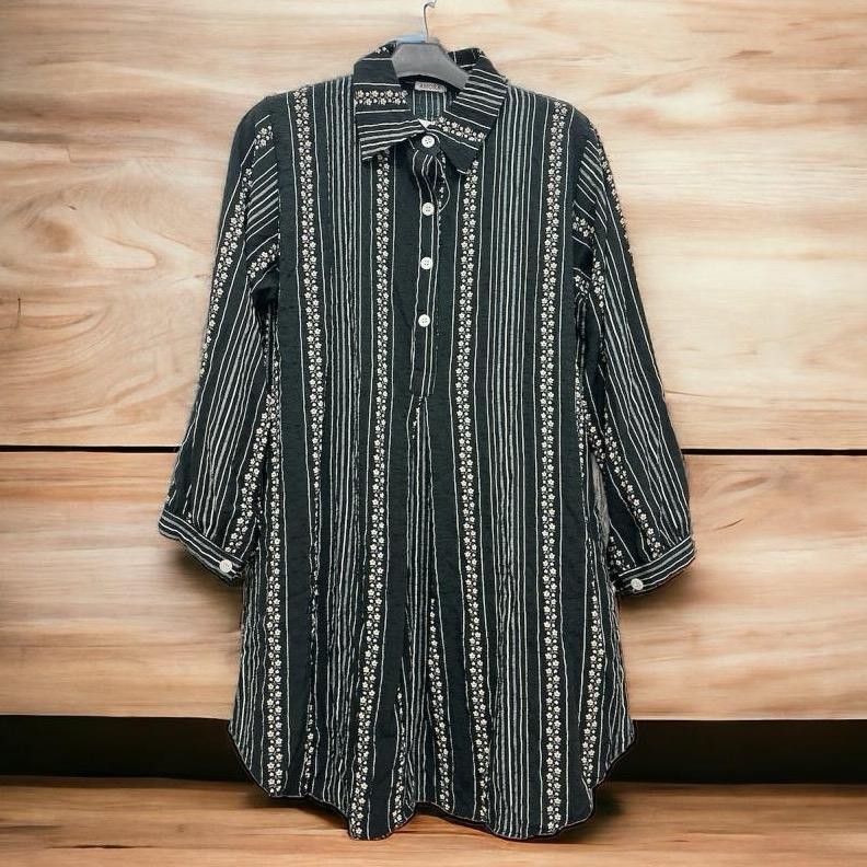 Tunik Cingkel amora Bunga Garis Motif Muslim Wanita