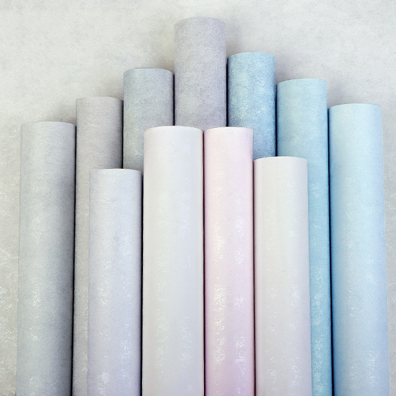 Nordic Modern Pure Color Cement Grey Wallpaper Roll Bedroom Living Room Wallpaper Porch Light Luxury