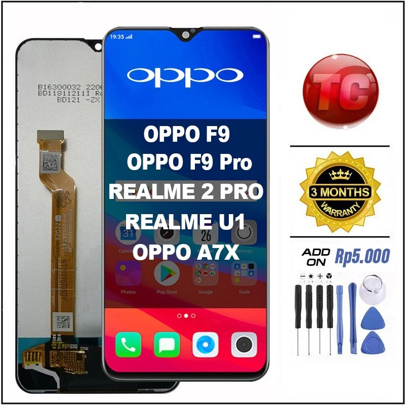 LCD OPPO F9 CPH1823/ F9 PRO / A7X / REALME 2 PRO / REALME U1 Original 100% LCD TOUCHSCREEN Fullset C