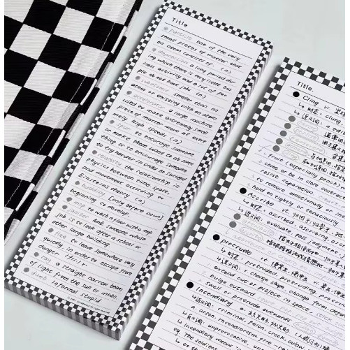 

Buku Notepad Catatan Panjang Memo Tear Notebook Sekolah Checkerboard Style