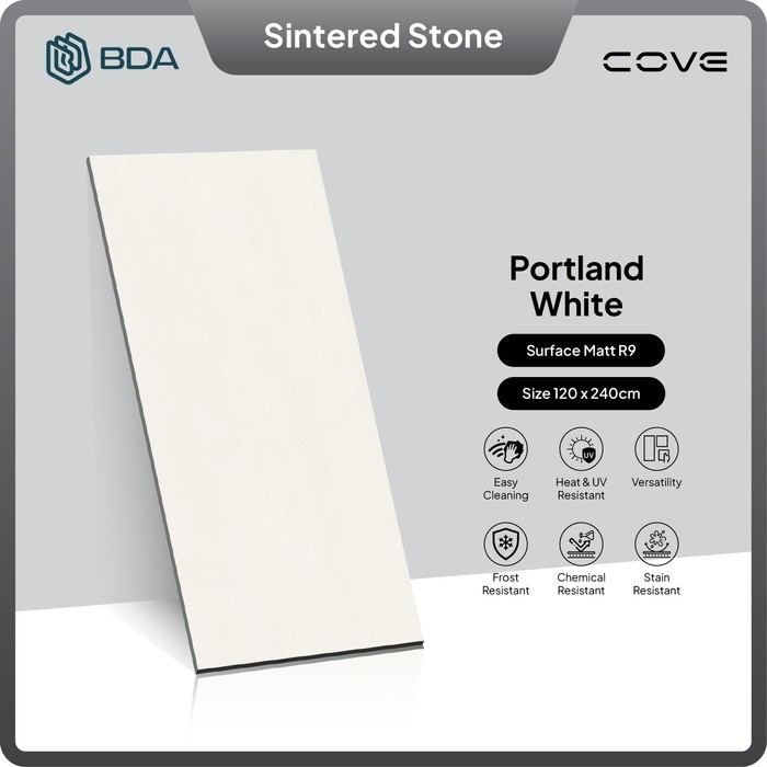 BDA Granite Tile120x240 Keramik Granit Lantai Dinding Kamar Mandi Dekorasi Big Slab Portland White