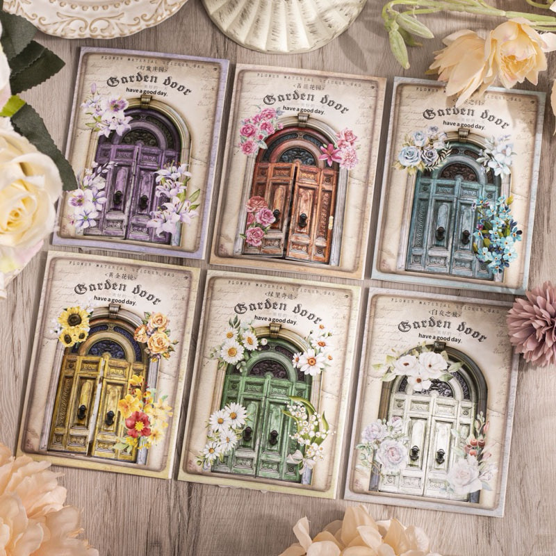 

Journamm.id Paket Stiker Hari Indah Seri Pintu Perbatasan Bunga Dekorasi Jendela Buku Panduan Tema Kolase Bahan Dekoratif 40 Buah