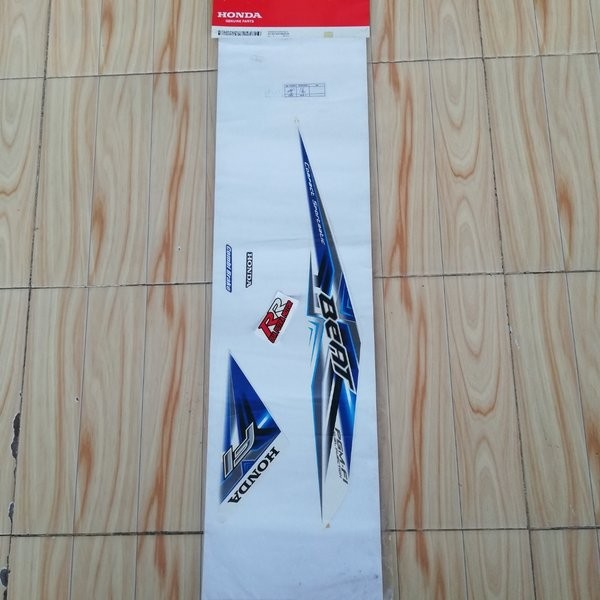stripe grafik graphic sticker striping body kanan original ori honda beat fi tahun 2014 2015 putih b