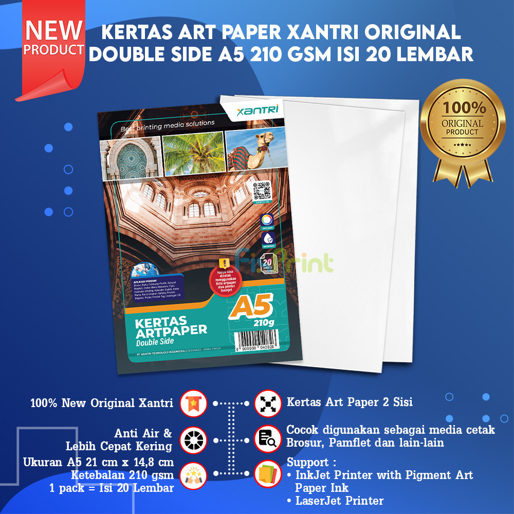 

Kertas Art Paper A5 A4 Print Foto Photo Double Side 120gsm 150gsm 210gsm Kertas Foto Kertas Art Karton Cartoon Carton