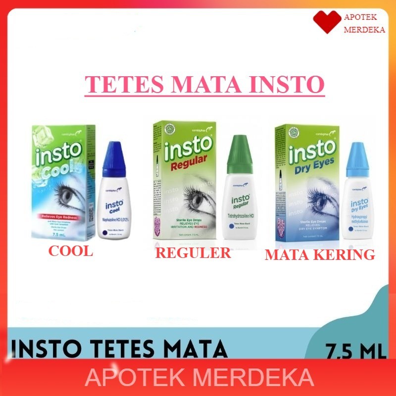 Insto Tetes Mata 7 mL | Insto Cool | Insto Mata Kering | Tetes Mata Insto Insto Reguler Eye Drops In