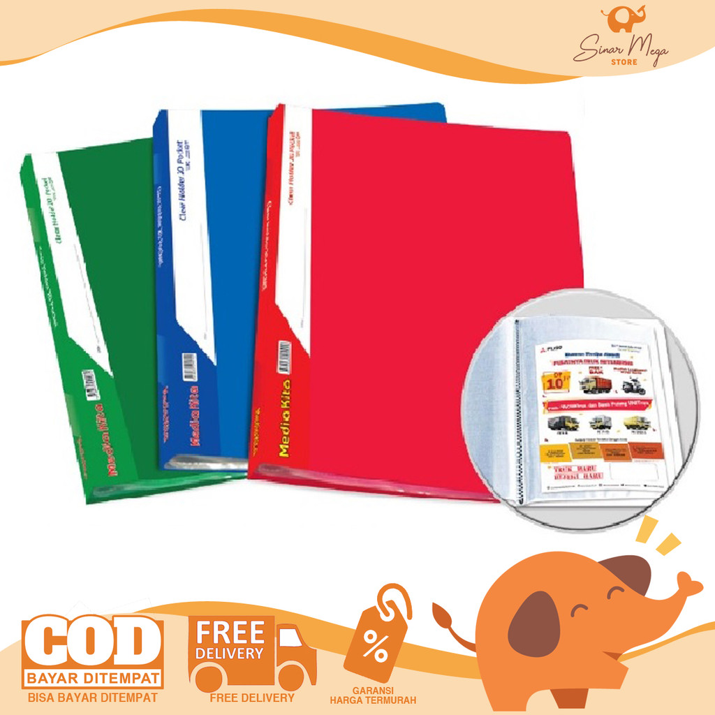 

MEDIA KITA Clear Holder 20 Map Folder Penyimpan Kertas Dokumen Murah