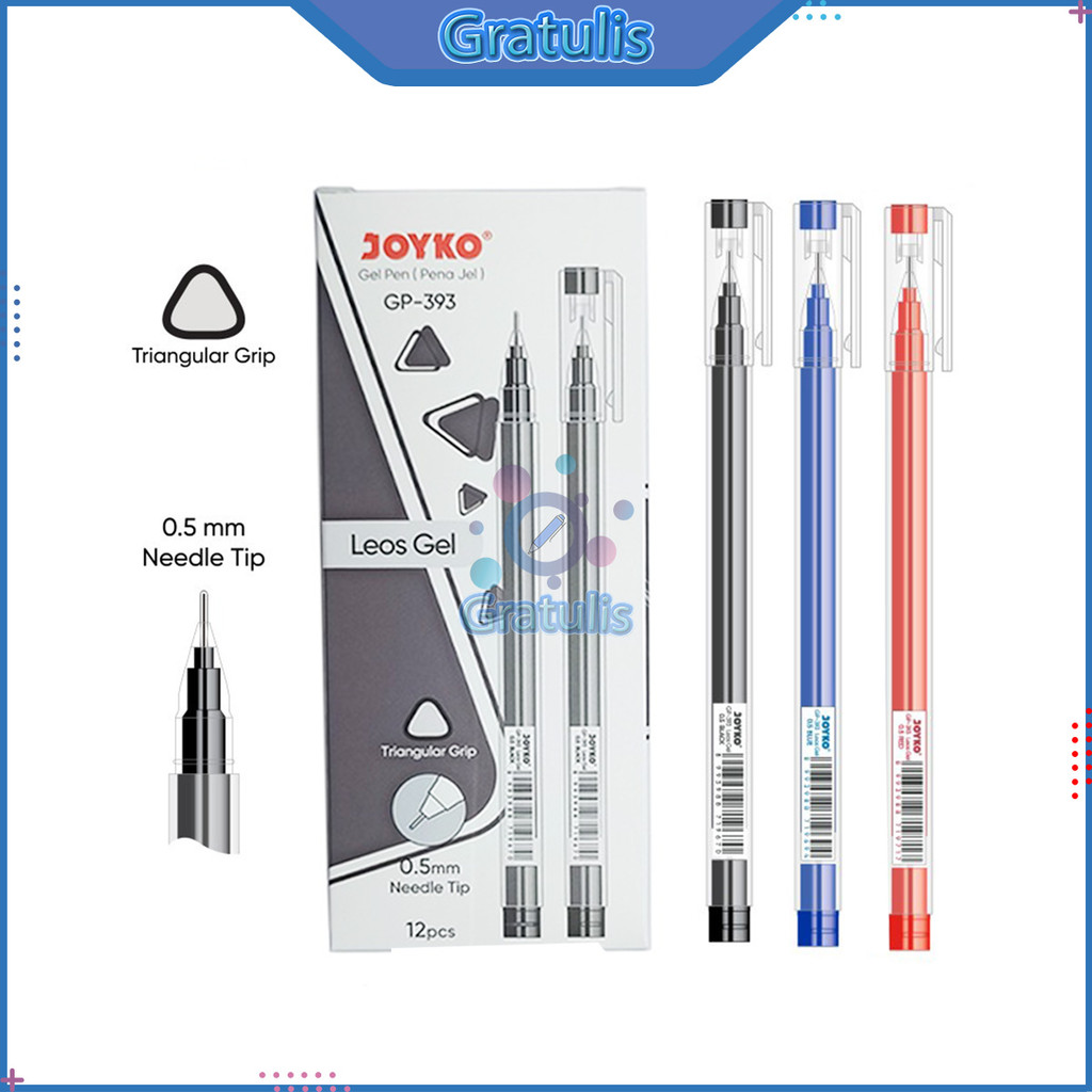 

PULPEN JOYKO JEL GP-393 [1 PAK] / ALAT TULIS SEKOLAH / PENA BALL PEN POLPEN BULPEN BALLPOINT GEL / BOLPEN TINTA HITAM BIRU MERAH 1 PACK