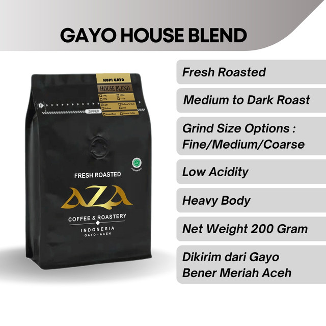 

Aza Coffee - Kopi Aceh Gayo House Blend 200 gr
