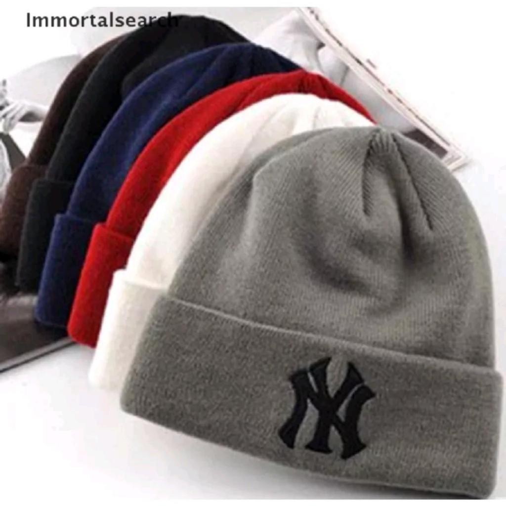 Cod Topi Kupluk Beanie Bordir NY kupluk pria/wanita kupluk kekinian