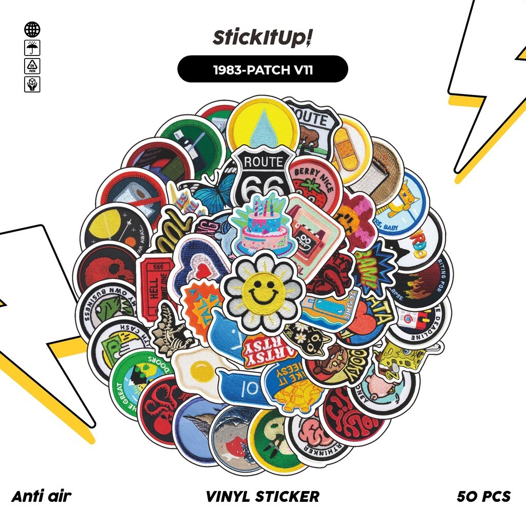 

COD✨ 50 Pcs Stiker PATCH V11 Lucu Anti Air Untuk Dekorasi Notebook Sepeda Skateboard Handphone DIY