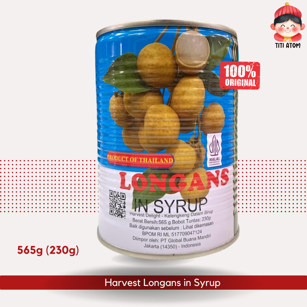 

Harvest Longan in Syrup Buah Kelengkeng Lengkeng Kaleng 565g 230g