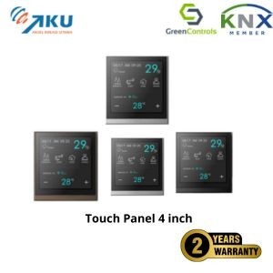 GreenControls KNX - Touch Panel 4 inch/4-Inch Touch Screen Panel (Black/Silver/Brown Frame)