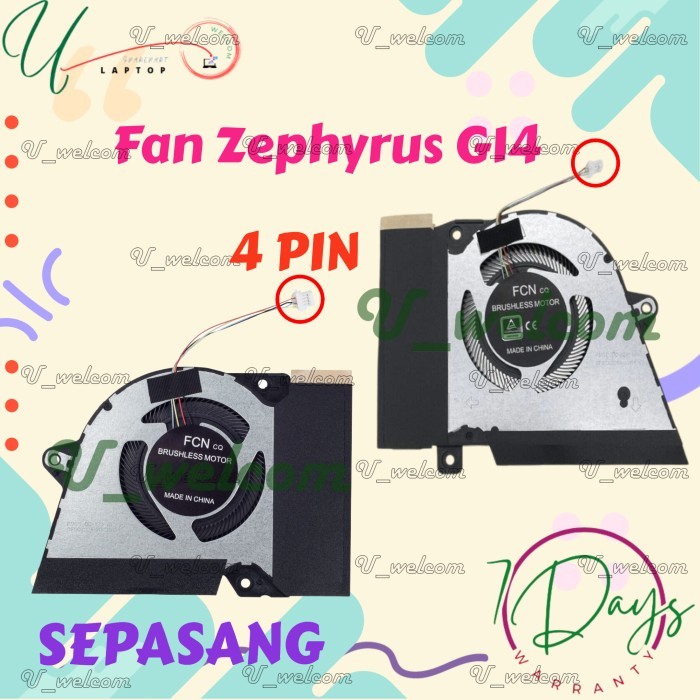 Fan Rog Zephyrus G14 GA401 GA401IV GA401Q GA401QC Series Sepasang