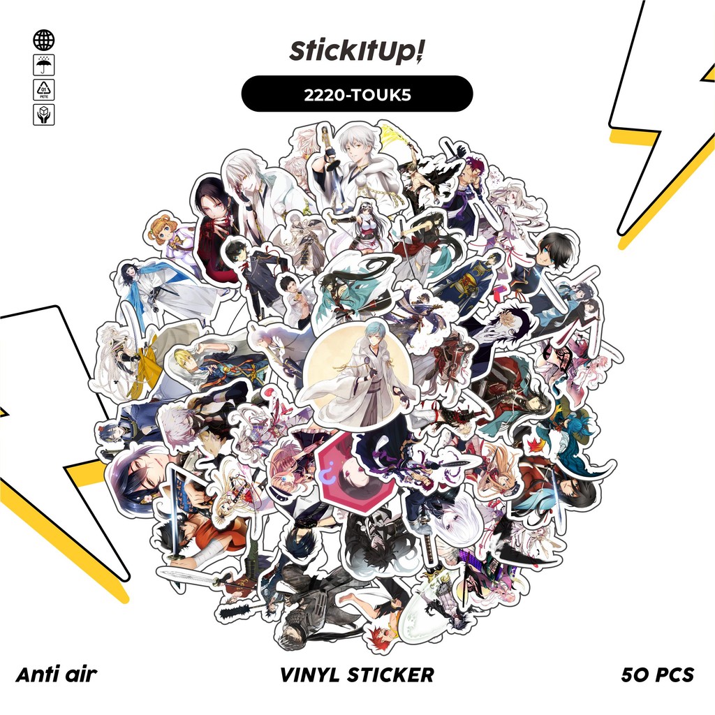

COD✨ 50 Pcs Stiker Pack GAME SERIES TOUKEN RANBU CHAR MIX 05 Lucu Aesthetic Vynil Waterproof untuk Freebies Sticker Buku Journal Casing HP Laptop