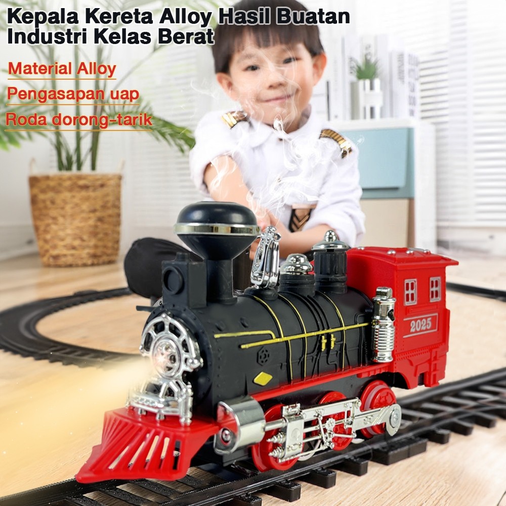 Tatajoy kereta api rel train lokomotif mainan anak kereta api panjang mainan laki-laki thomas rel ra