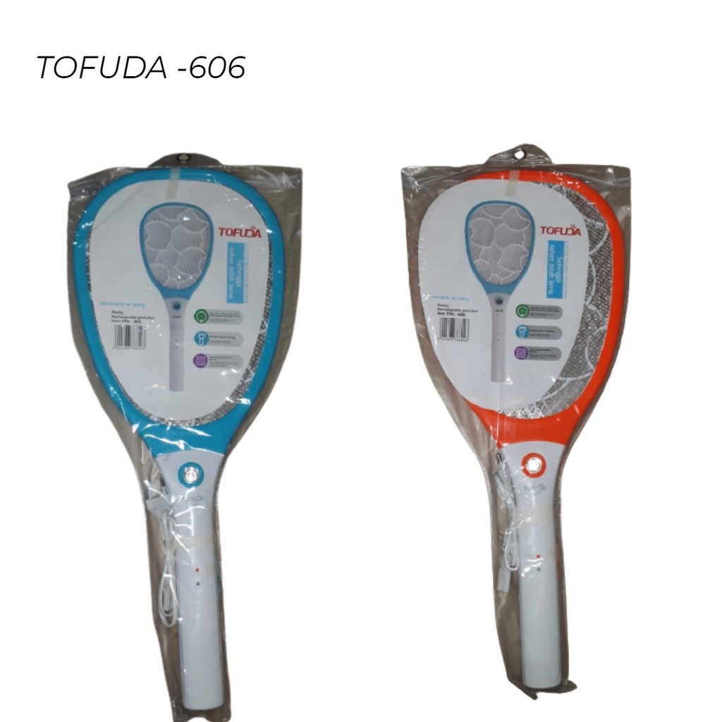 Raket Nyamuk TOFUDA Model Luby Rechargerable LED RAKET NYAMUK CAS / RECHARGEABLE SENTER LED