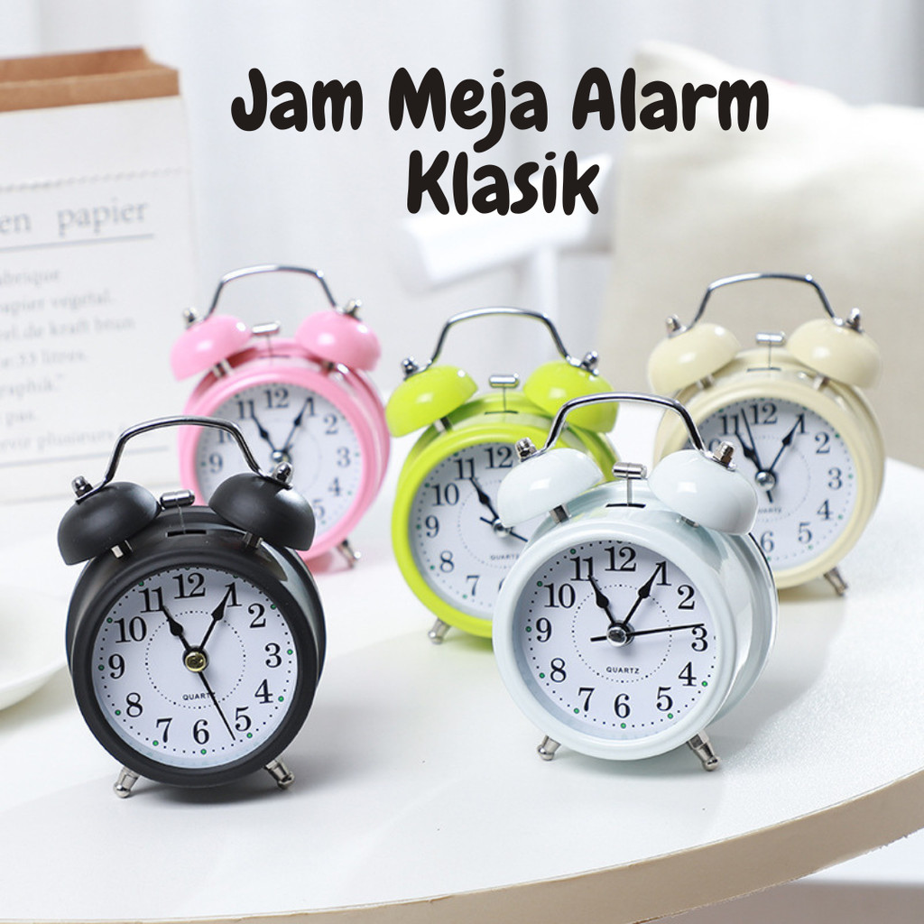 Jam Meja Weker  Alarm Klasik/Jam Weker Jam Beker Alaram Murah