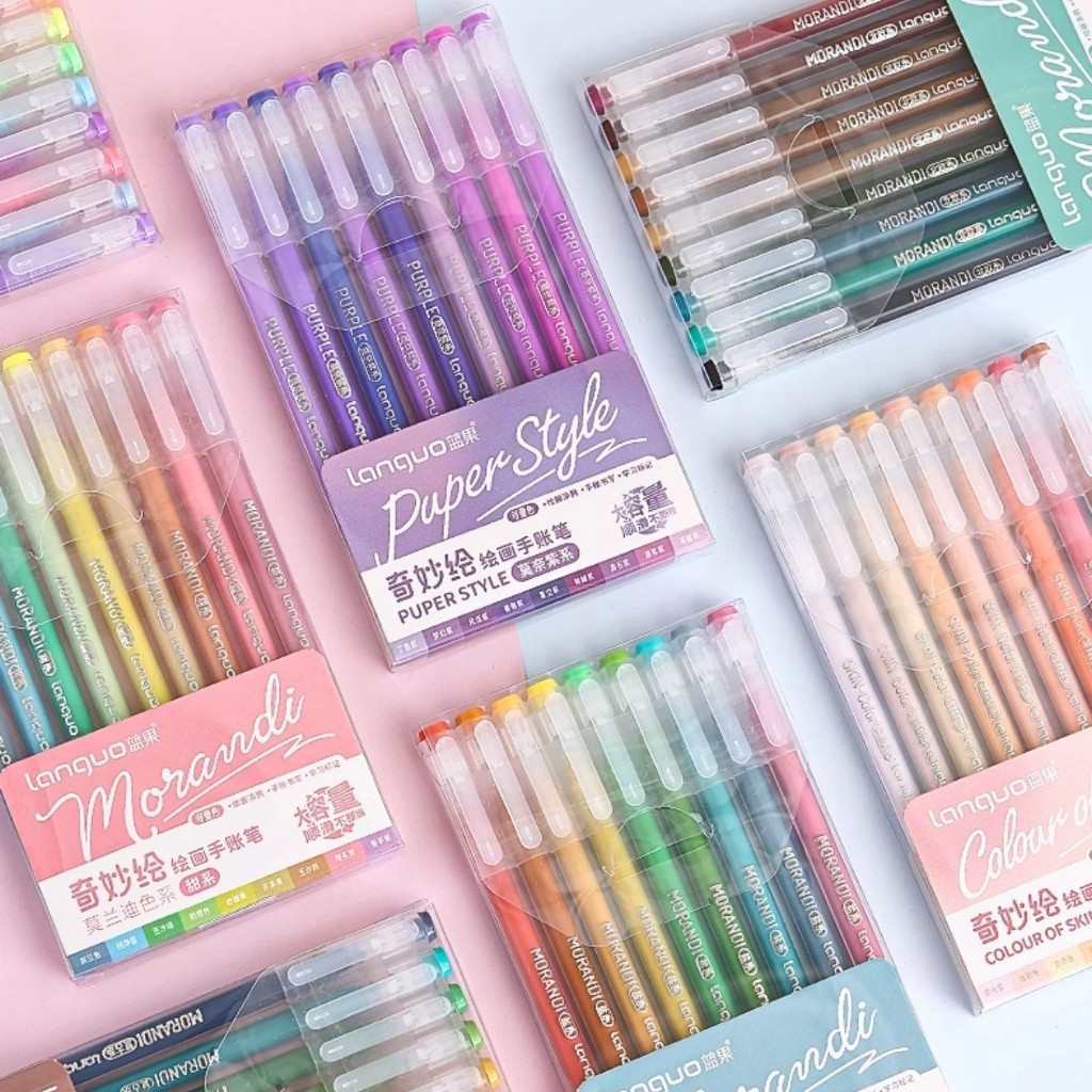 

117 Warna Pulpen Warna Warni / Pena Gel Pen Set / Pulpen Aesthetic / Morandi Pastel Skin Color Pulpen Gel Pen / Alat Tulis Stationery / Pulpen Lucu / Jurnal Marker Pen / Coloring Drawing Pen