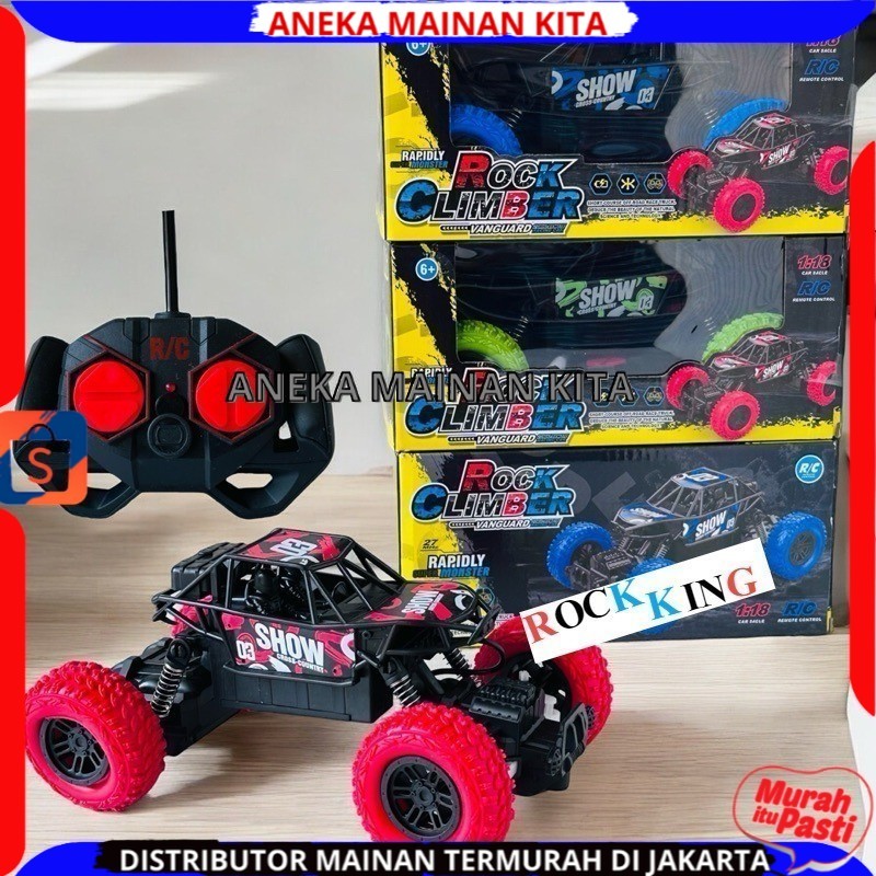 

Mainan Mobil Remote Control Rock Climber RC Crawler Offroad Alloy Material 1:18