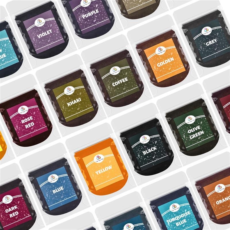 

10-20g 24 Colors Fabric Dye Clothing Refurbished Coloring Agent Cotton Linen Jeans Canvas Pigment Home Tie-Dye Handmade Supplies