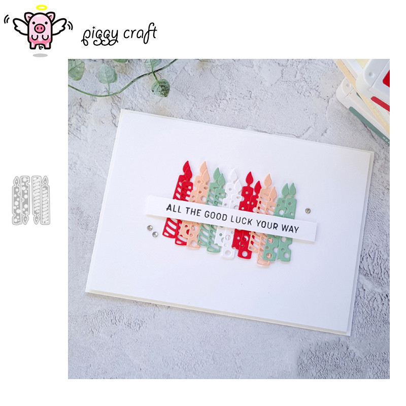 

Piggy Craft metal cutting dies cut die mold Festive candle decoration Scrapbook paper craft knife mould blade punch stencils die