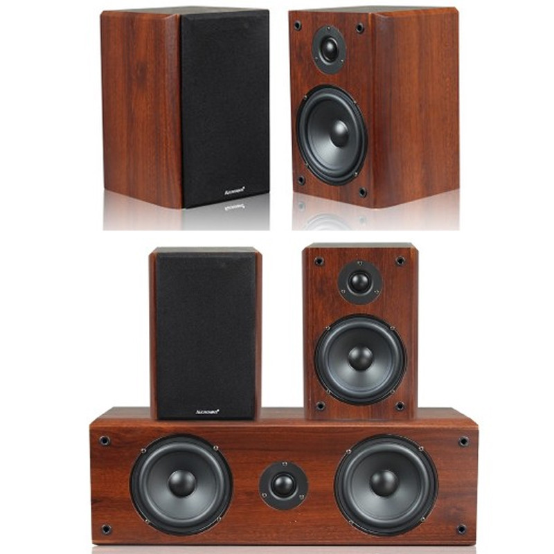 20W 4 Ohm 3D Stereo Surround Center Speakers Wooden Home Theater Center Surround Speakers HIFI 5.1 P