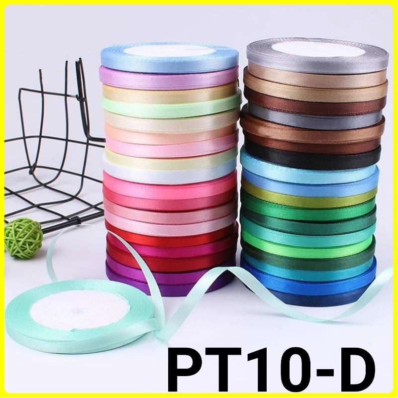 

PT10-D Pita tali balon ribbon bunga 5 mm 10 meter doff pastel makaron (Pita Balon) - CZ