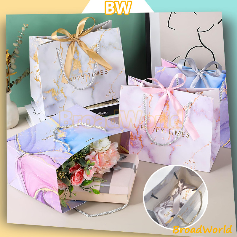 

bag goodie bag motif marmer 25*12*20cm/High-end Gift Paper Bag/Paperbag Marble Aesthetic/paperbag marble emas free pita mewah /Gift Box Tote Bag