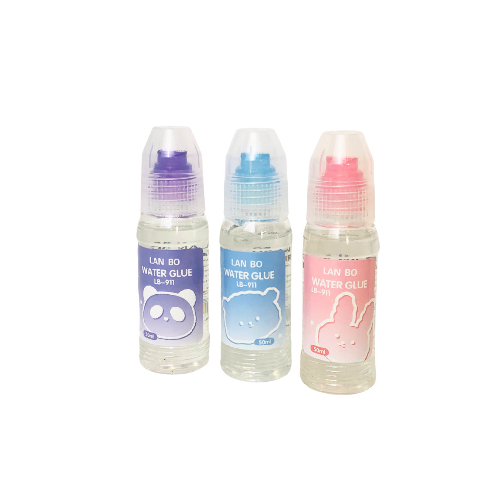 

Water Glue Lan Bo Impor LB-911 Pet Lem Kertas Bening 50 ml Perekat Kertas Lem Cair Transparan - SATUAN SHESB