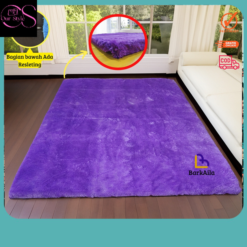 Karpet Murah / Karpet bulu rasfur ukuran 180X80X3.5CM