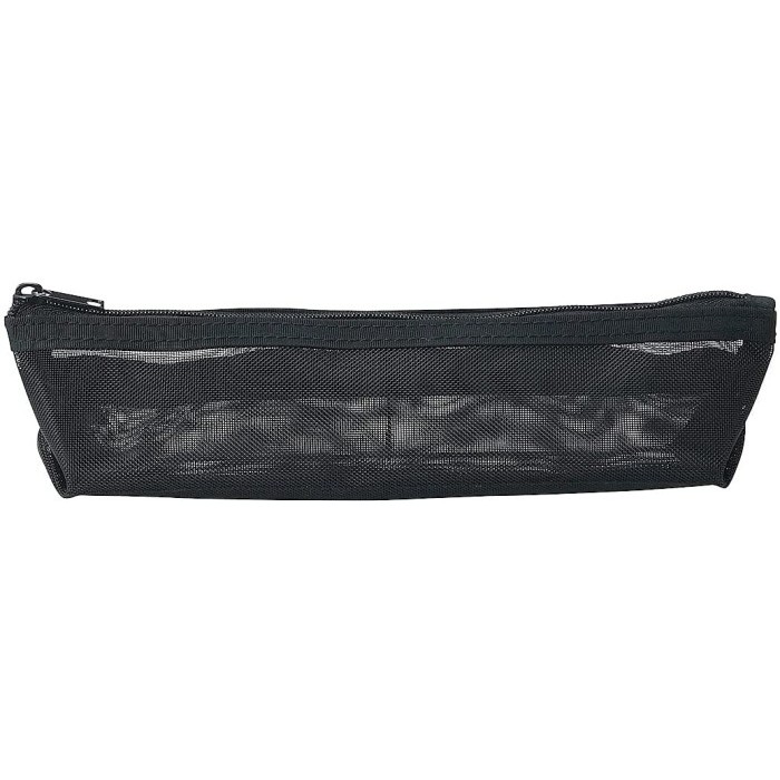

[Promo] MUJI Nylon Mesh Pen Case with Gusset - tempat pensil - Hitam, small