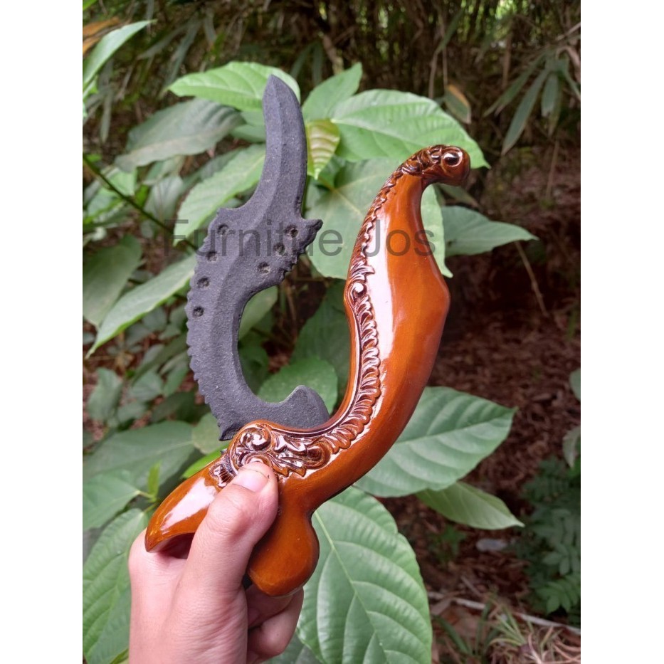 kujang sepuh mataram lengkap warangka ukir ukiran FJ456