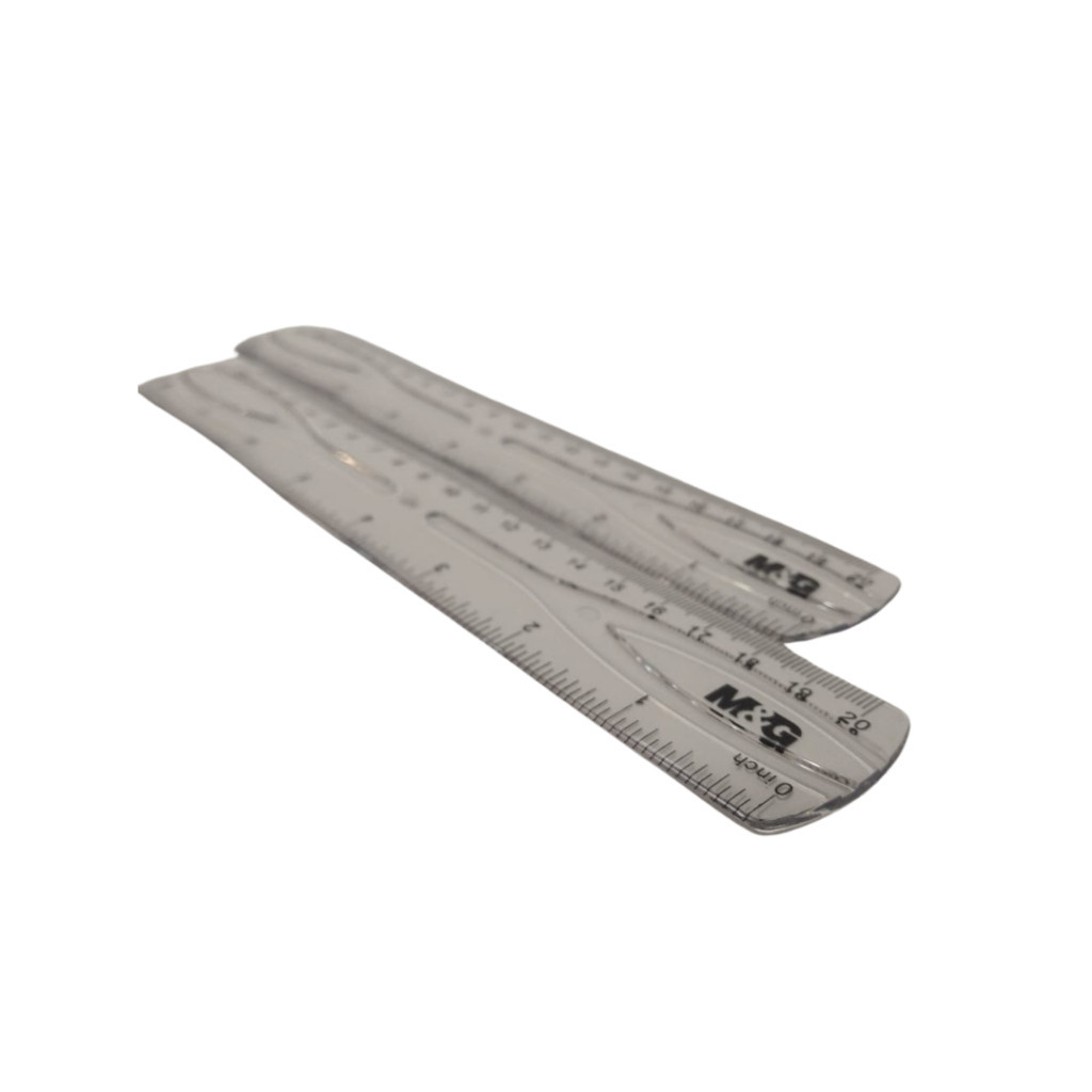 

Penggaris Plastik M&G Flexible Ruler Transparent Clear 20 cm #ARL960AR SHESB
