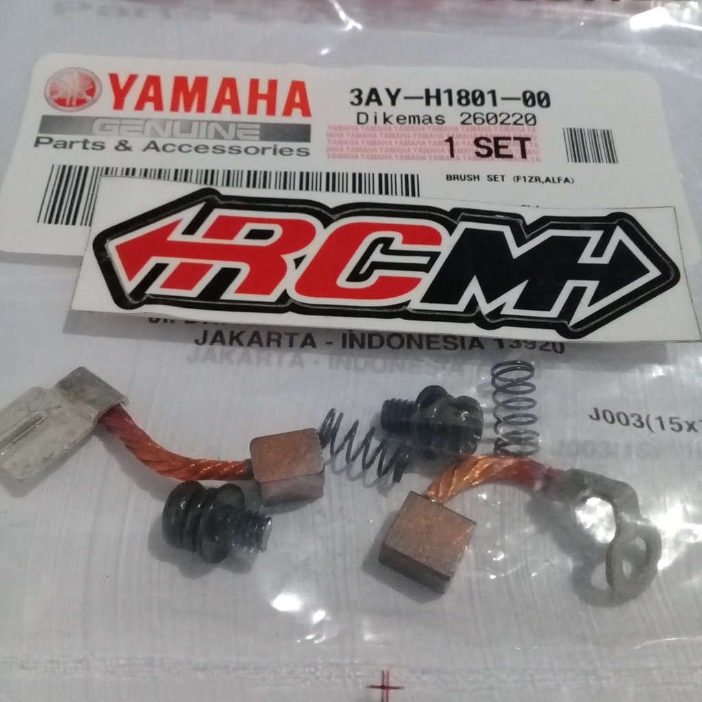 COOL BOOSTER BROSTEL ARANG STATER STARTER CARBON BRUSH SET ALFA FIZR F1ZR JUPITER Z MX VIXION ORI OR