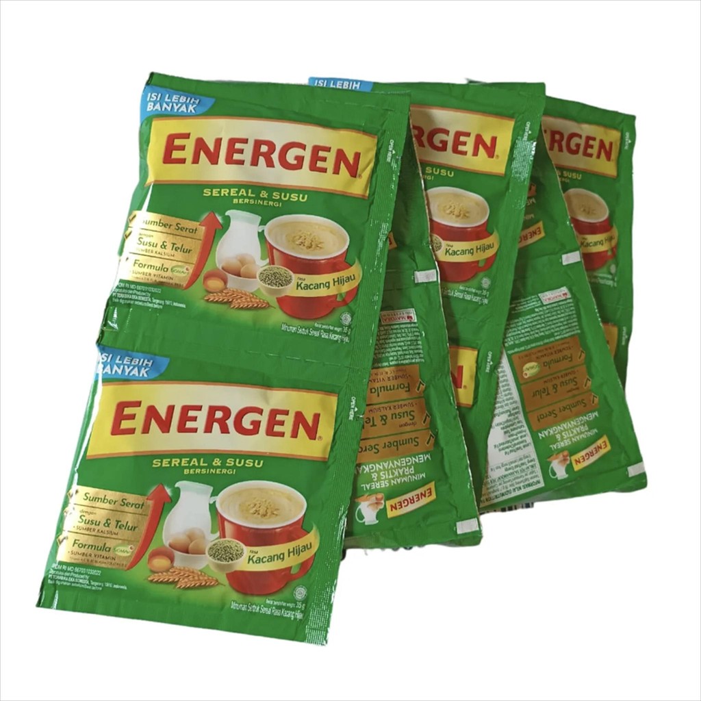 Energen Kacang Hijau Minuman Bubuk Sereal 1 renteng [30 gr x 10 Sachet] energen kacang hijau