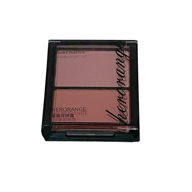HERORANGE~Two-color Matte Double Mix Dry and wet Natural Brightening Finishing Powder Highlights and