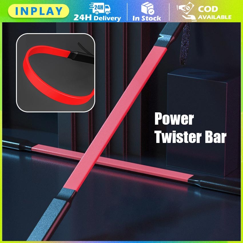 Power Twister Bar / Alat Fitness Pembentuk Otot Dada / Pembentuk Otot Dada Bahu Tangan Sayap Portabl