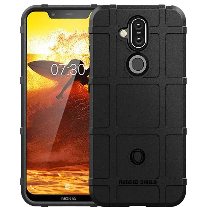 Armor Heavy Phone Case for Nokia 8.1 X7 Shockproof Matte Rubber Cover for nokia x7 Nokia8.1 Soft Sil