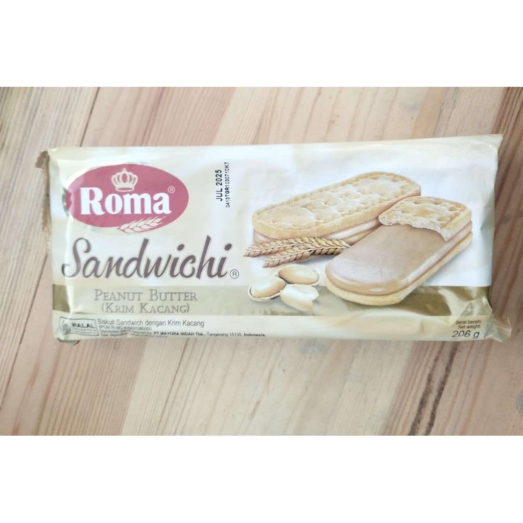 

Roma Sandwich Kacang 206 gr PCS